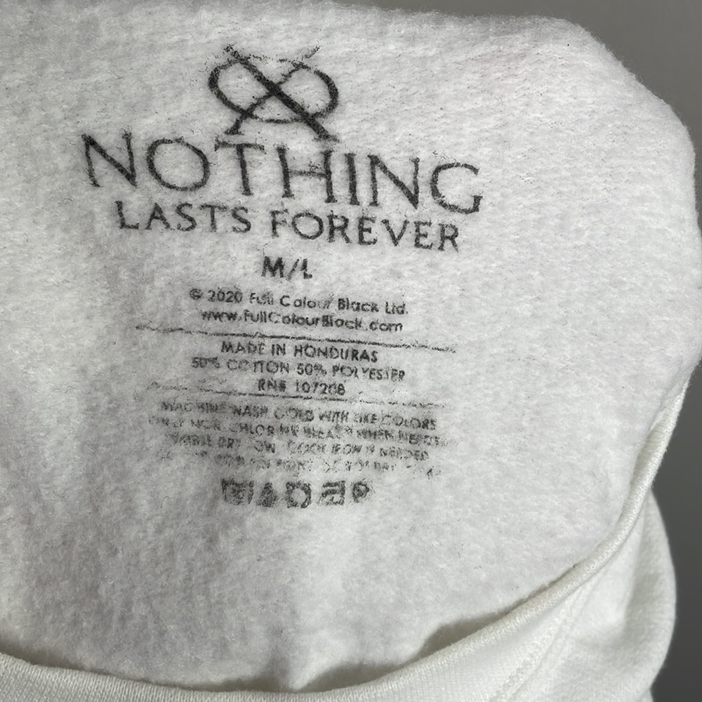 NLF White Graphic Sweatshirt Sweater with Red Black and White Design Oversized M - Picture 4 of 5